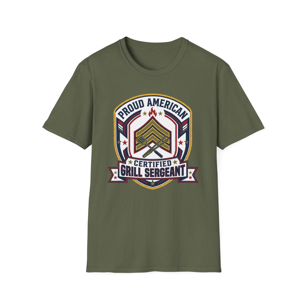 "Proud American Certified Grill Sergeant" T-Shirt