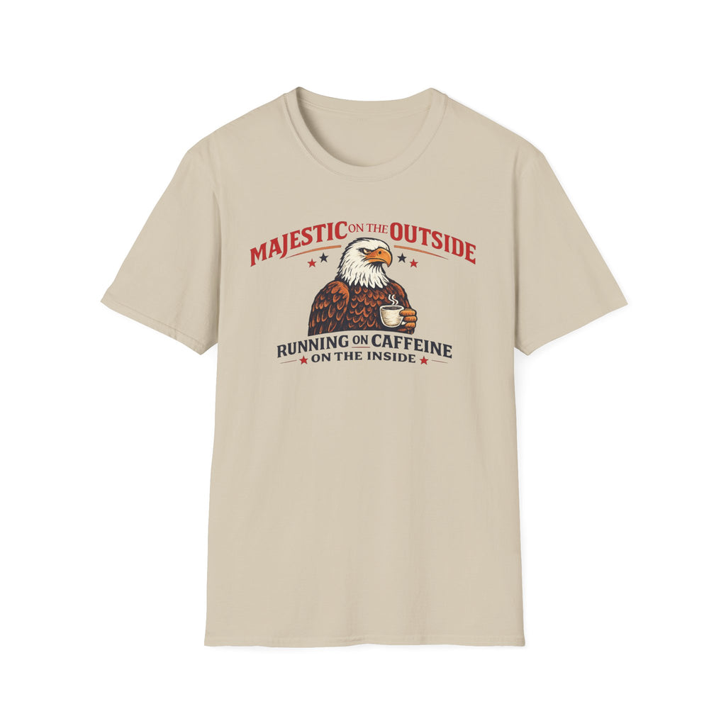 "Running on Caffeine on the Inside" Eagle T-Shirt