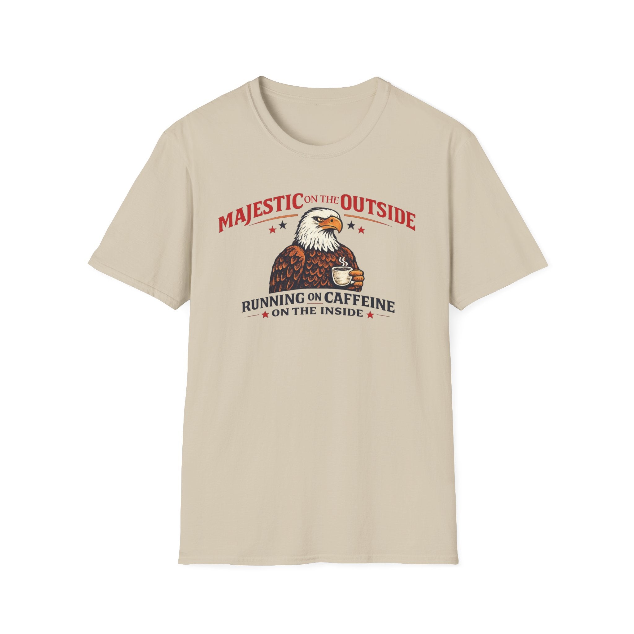 "Running on Caffeine on the Inside" Eagle T-Shirt