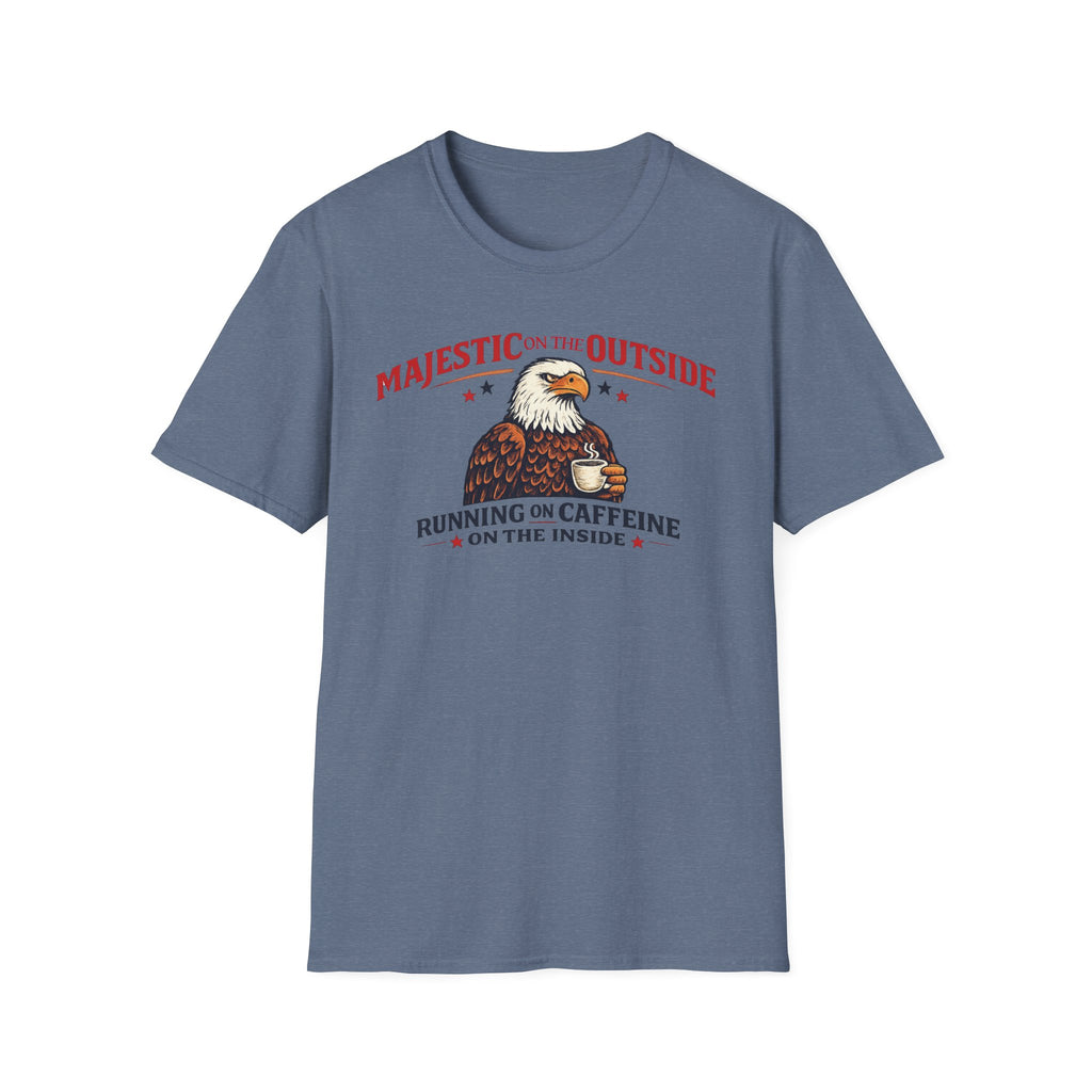 "Running on Caffeine on the Inside" Eagle T-Shirt