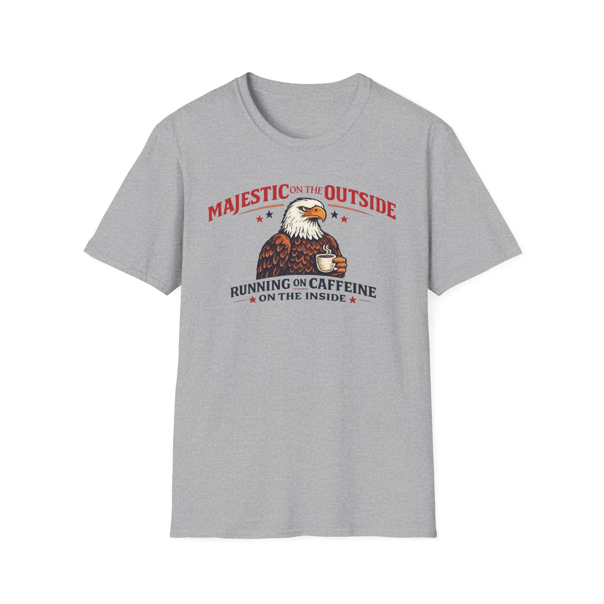 "Running on Caffeine on the Inside" Eagle T-Shirt
