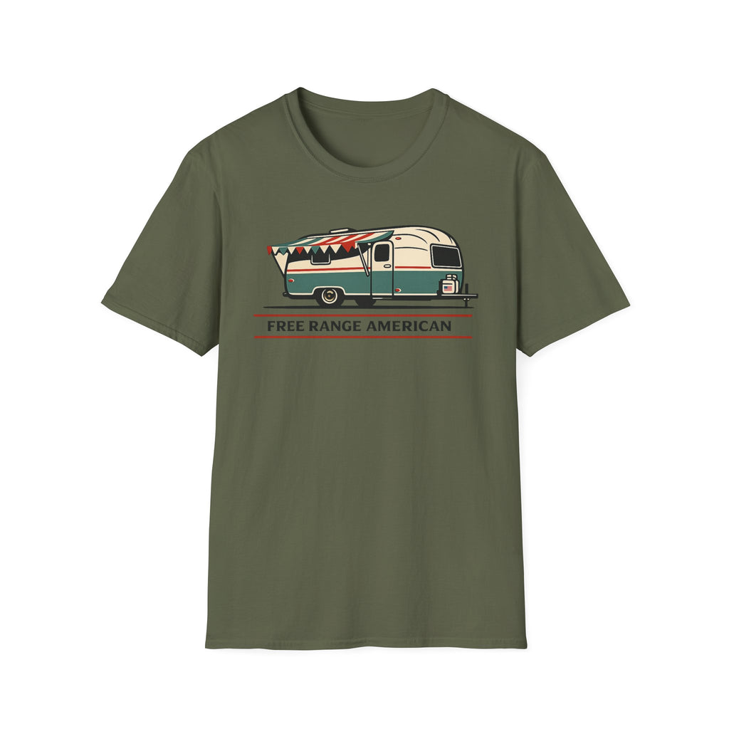 "Free Range American" Retro RV T-Shirt