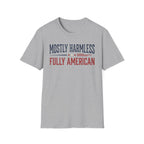 "Mostly Harmless, Fully American" T‑Shirt
