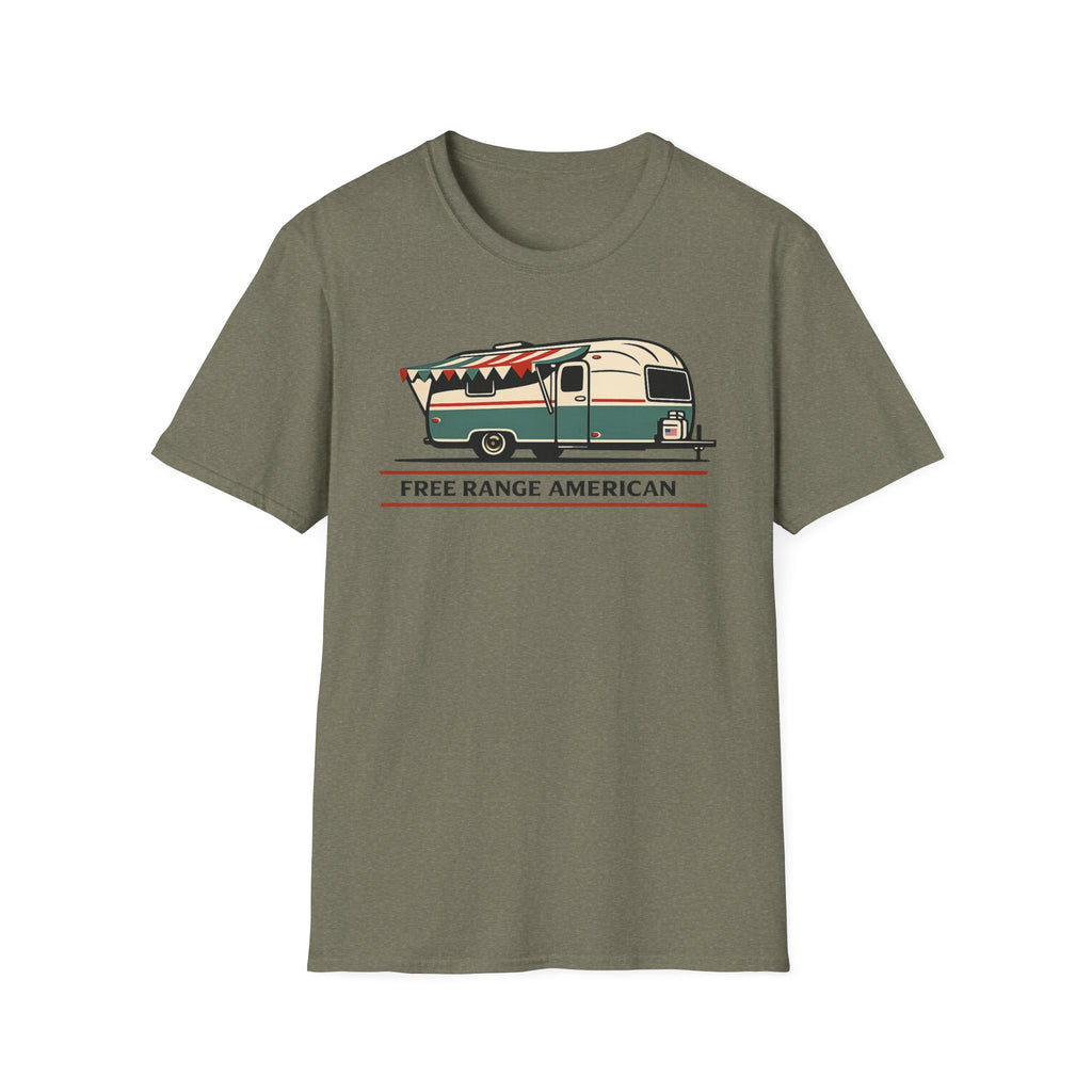 "Free Range American" Retro RV T-Shirt