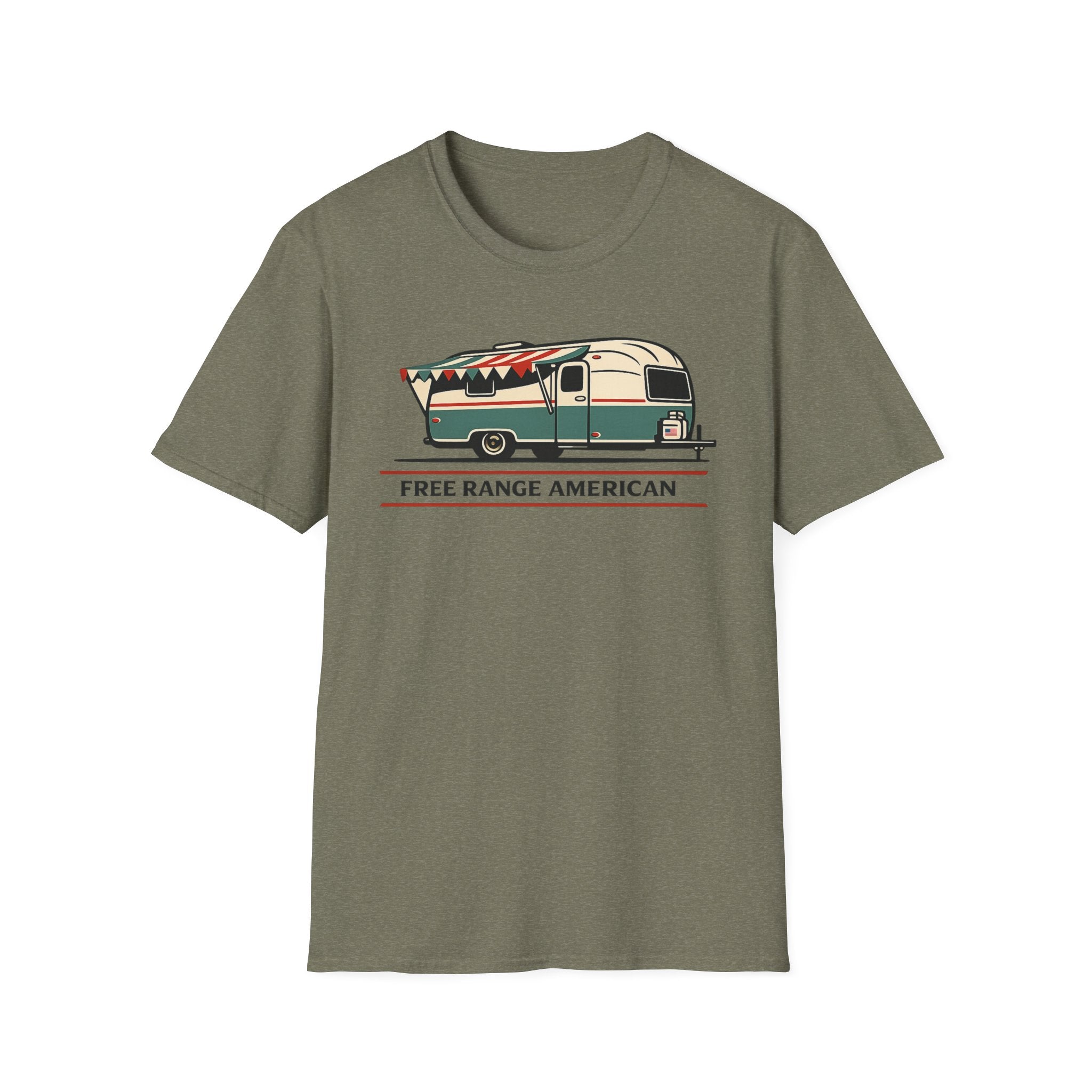"Free Range American" Retro RV T-Shirt