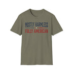 "Mostly Harmless, Fully American" T‑Shirt