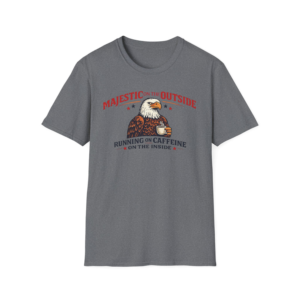 "Running on Caffeine on the Inside" Eagle T-Shirt