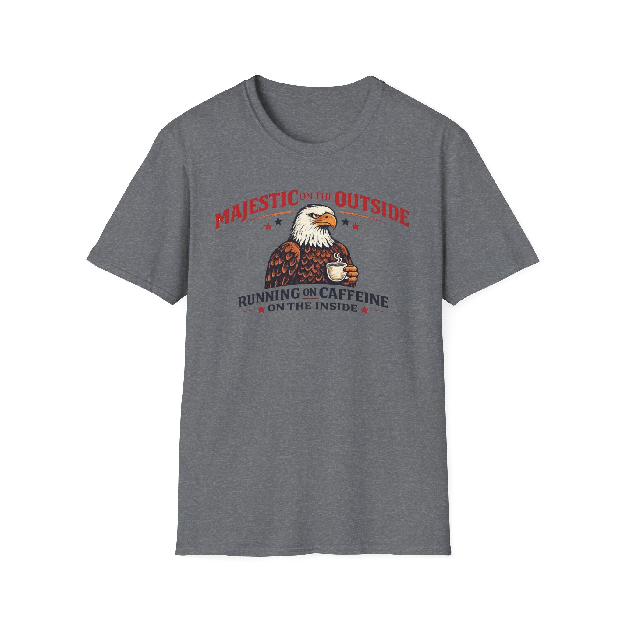 "Running on Caffeine on the Inside" Eagle T-Shirt