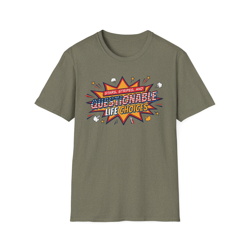 "Questionable Life Choices" Retro Comic T-Shirt