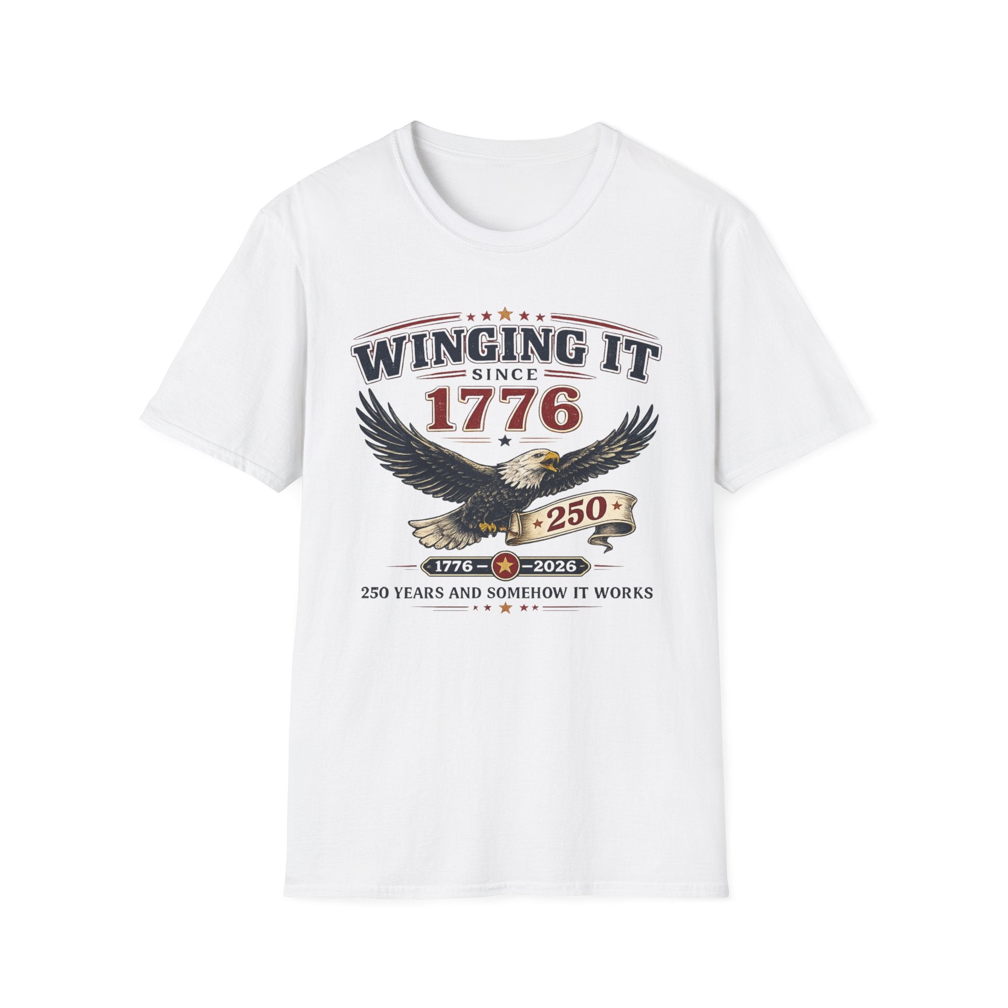 Winging It Since 1776 T‑Shirt — Patriotic Eagle Independence Day Tee