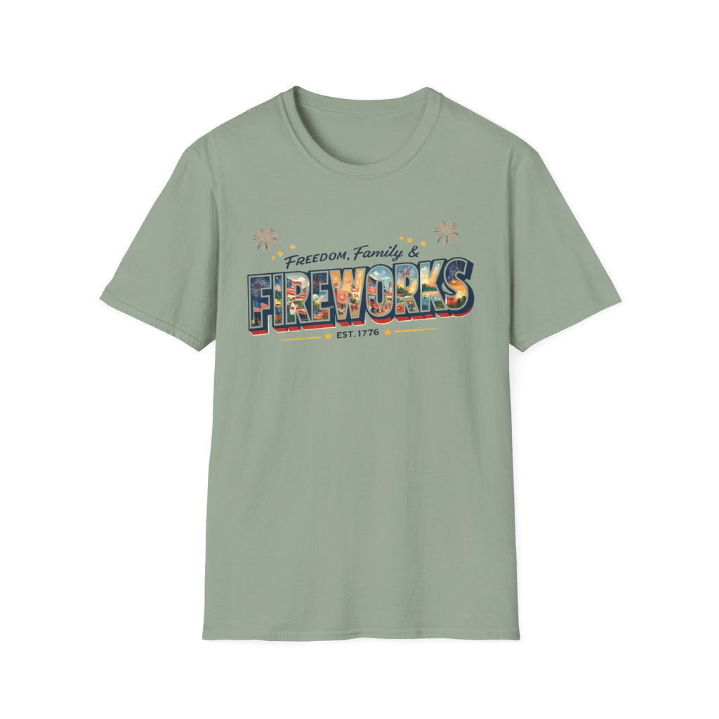 "Freedom, Family & Fireworks" T-Shirt
