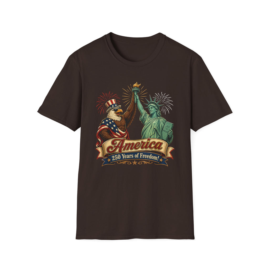 250 Years of Freedom T-Shirt — Patriotic Statue of Liberty & Eagle Tee