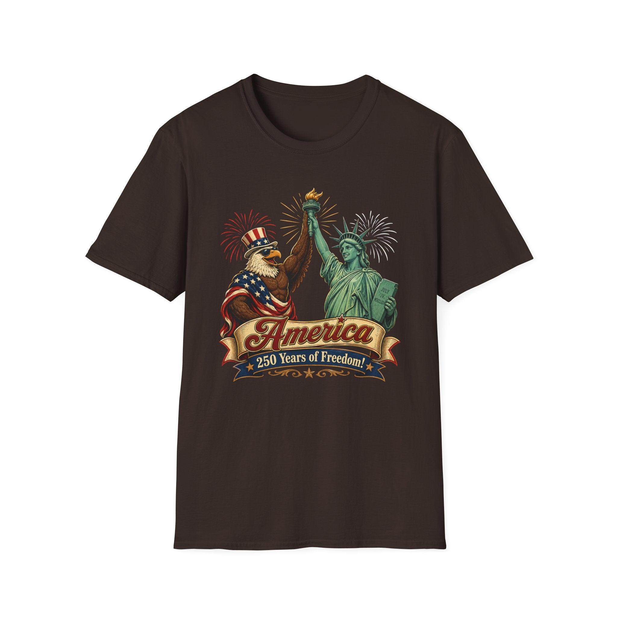 250 Years of Freedom T-Shirt — Patriotic Statue of Liberty & Eagle Tee
