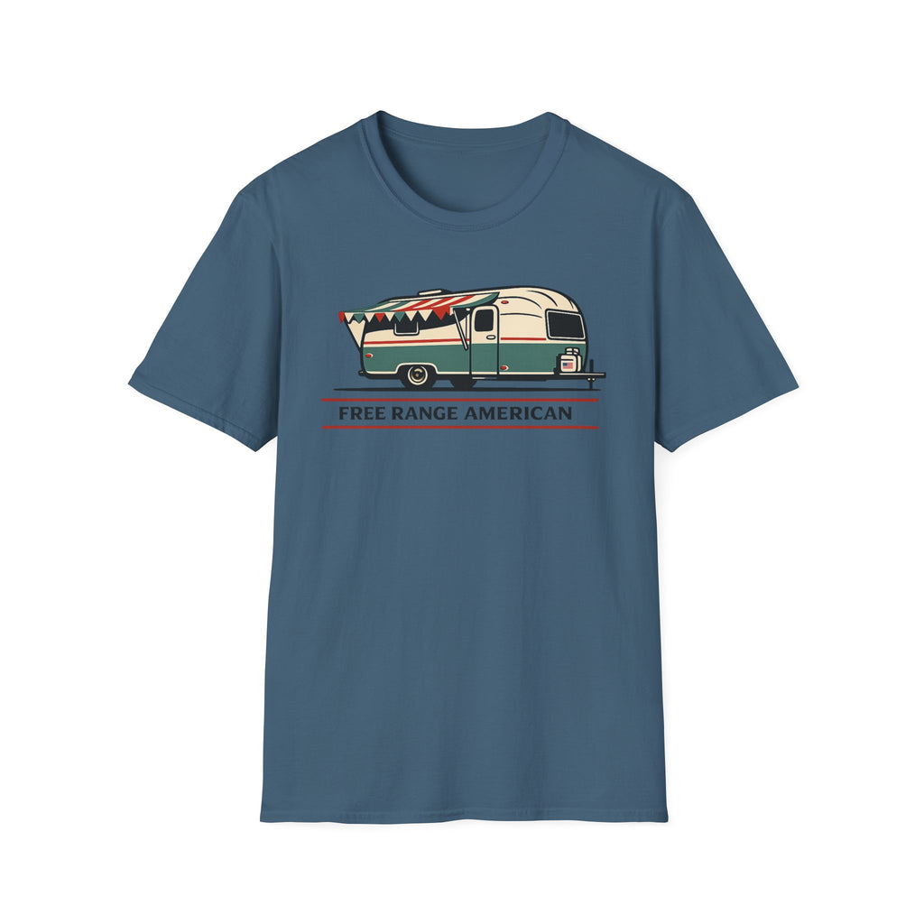 "Free Range American" Retro RV T-Shirt