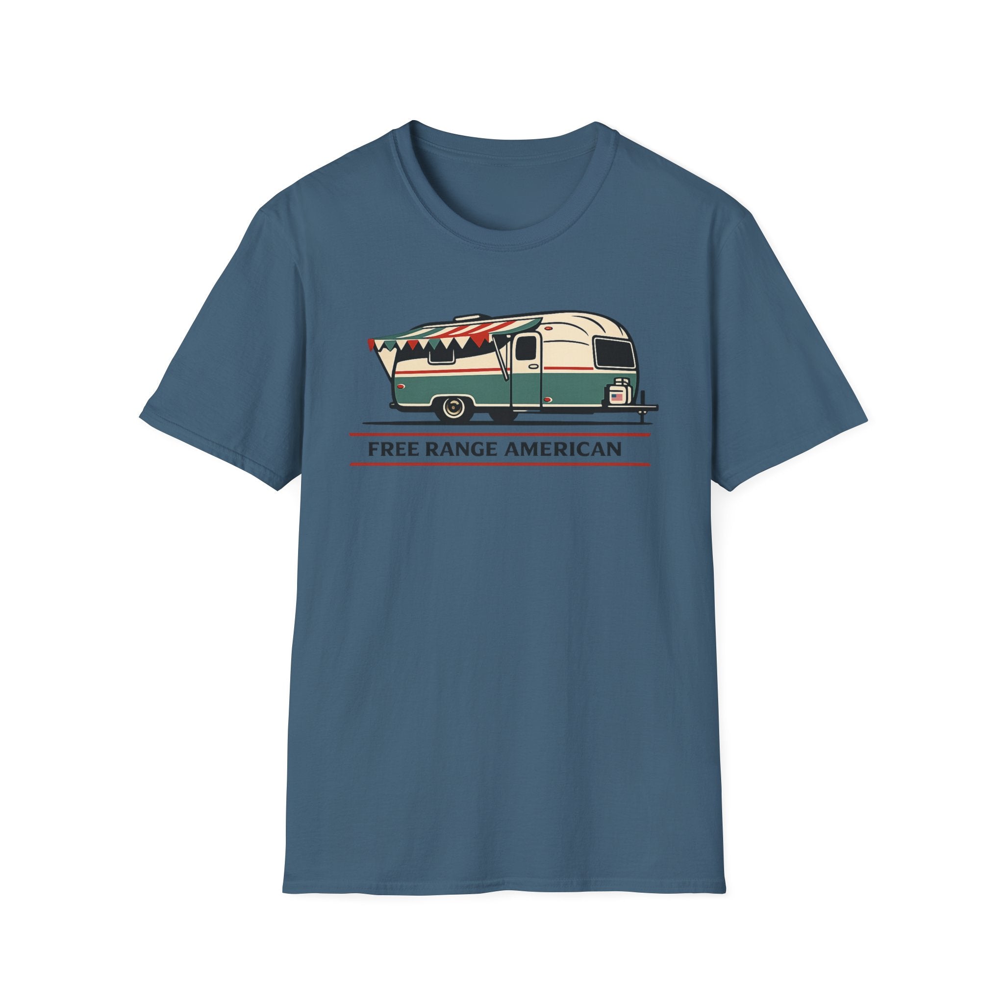 "Free Range American" Retro RV T-Shirt