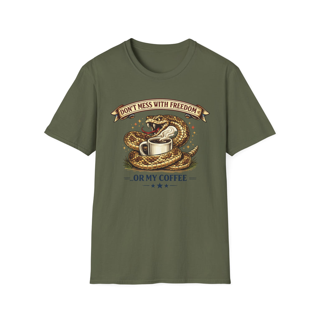 "Don't Mess with Freedom or My Coffee" T-shirt