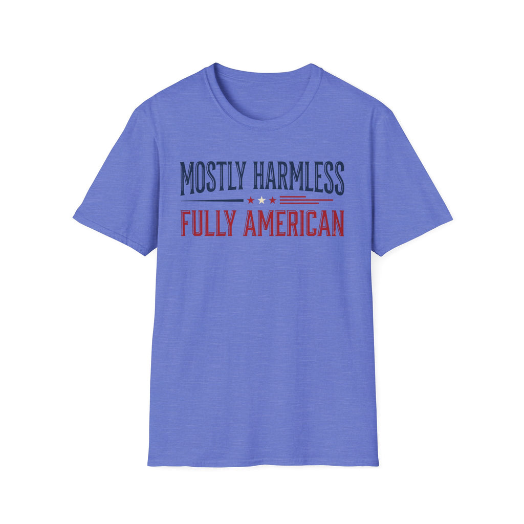 "Mostly Harmless, Fully American" T‑Shirt