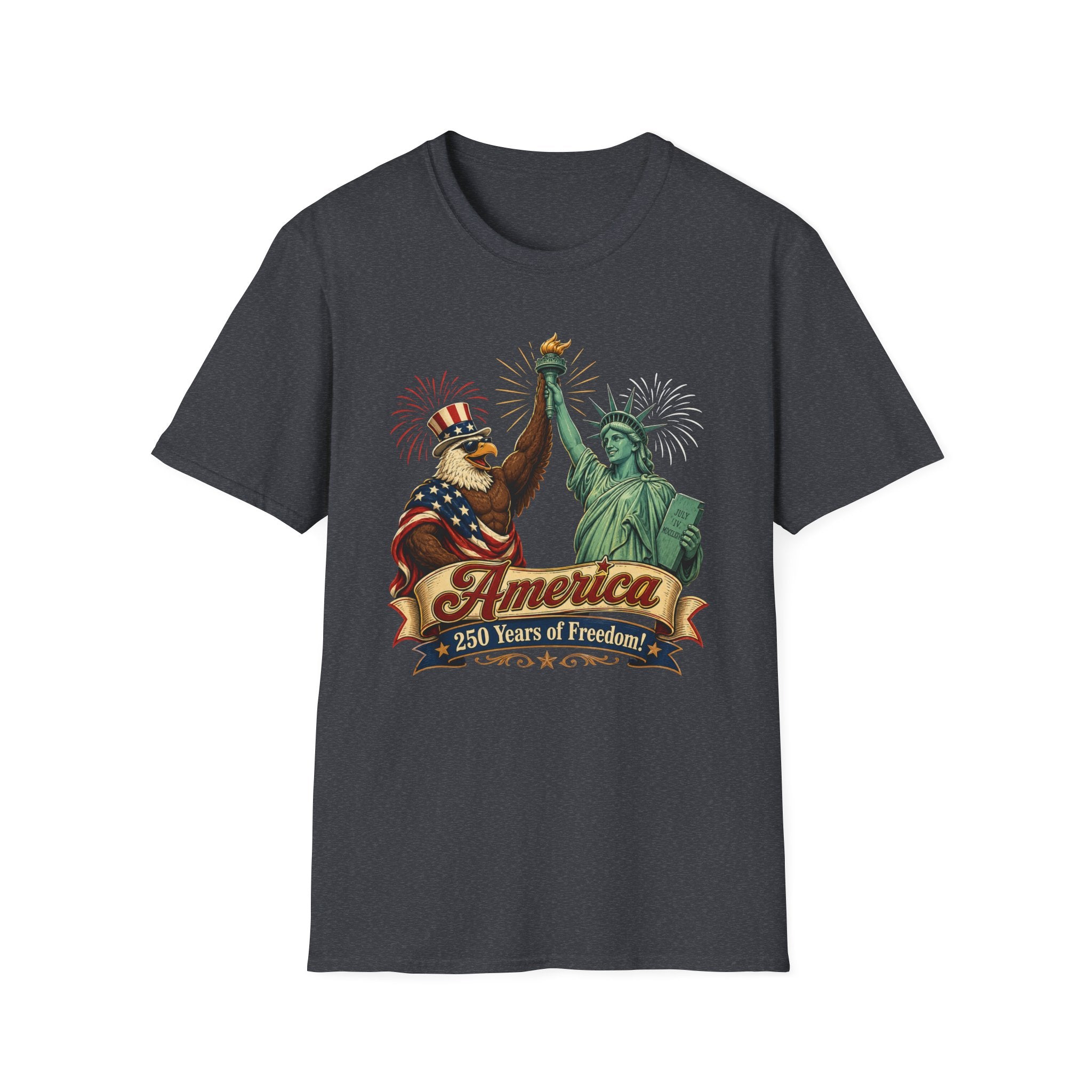 250 Years of Freedom T-Shirt — Patriotic Statue of Liberty & Eagle Tee