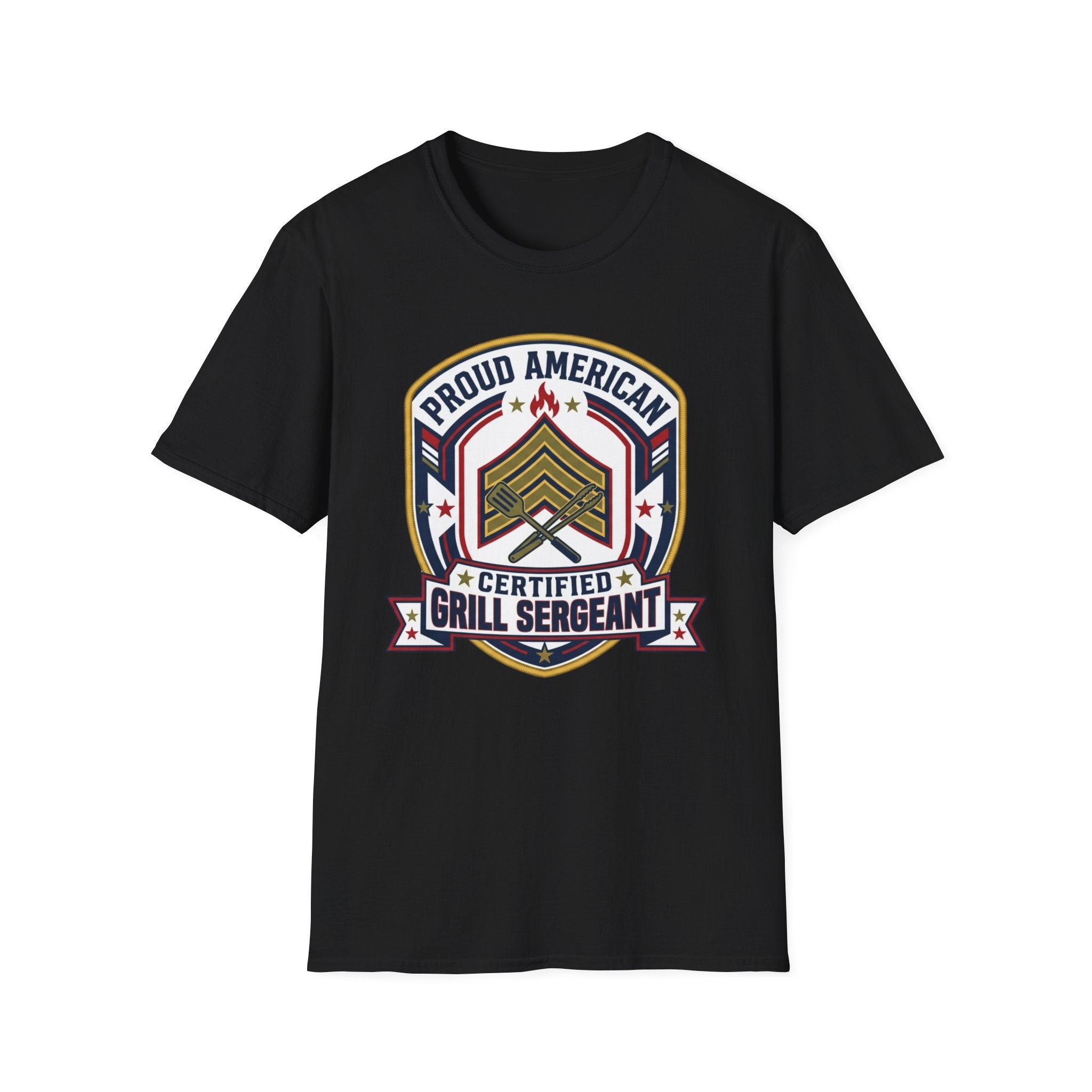 "Proud American Certified Grill Sergeant" T-Shirt