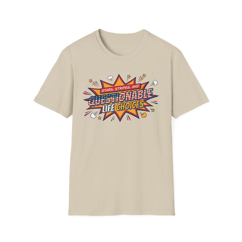 "Questionable Life Choices" Retro Comic T-Shirt