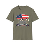 American Flag Buffalo T-Shirt — "Unpredictable Unstoppable Unapologetically American"