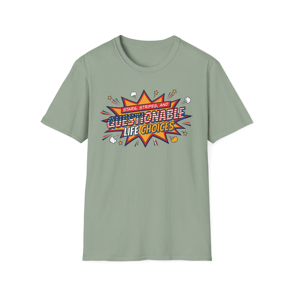"Questionable Life Choices" Retro Comic T-Shirt