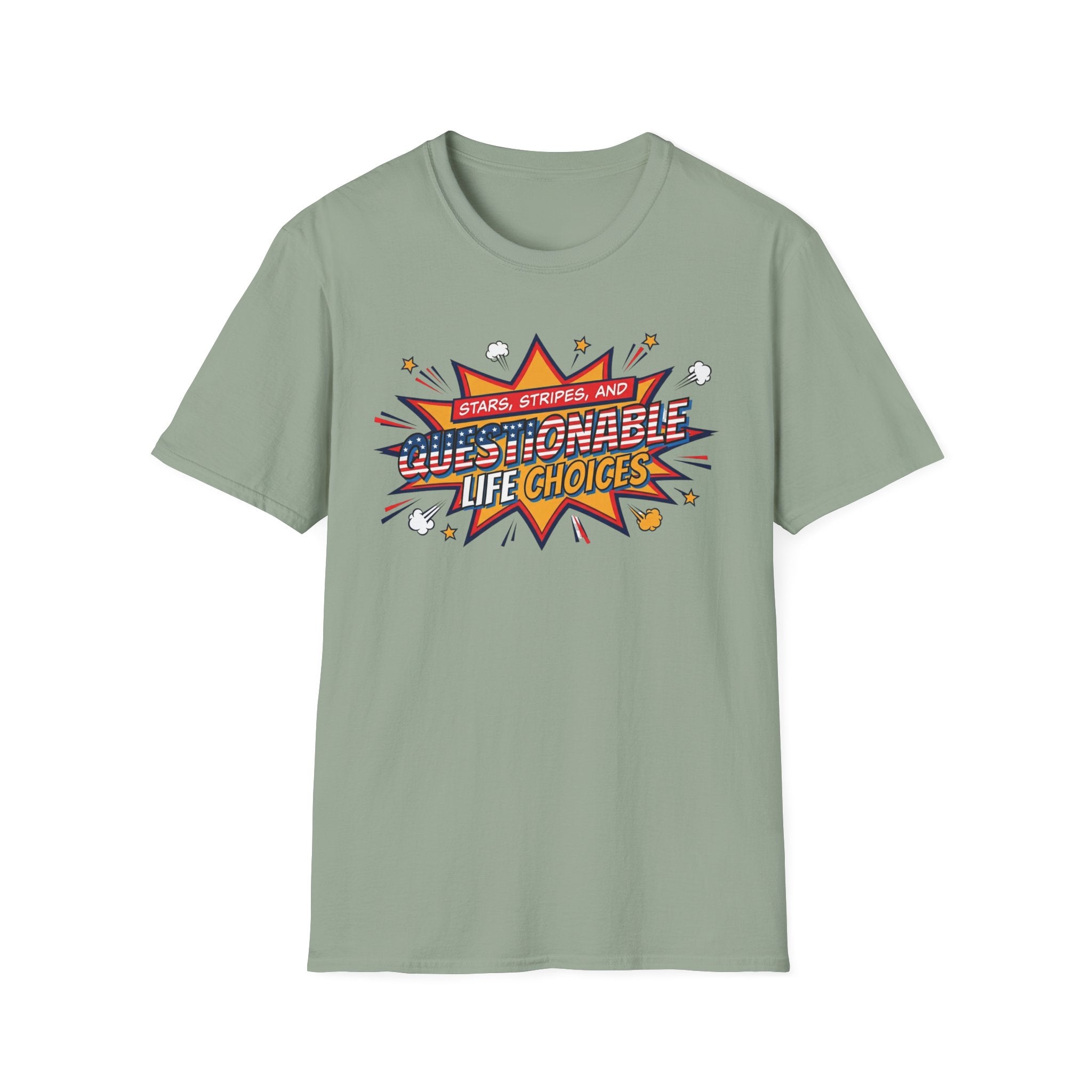 "Questionable Life Choices" Retro Comic T-Shirt