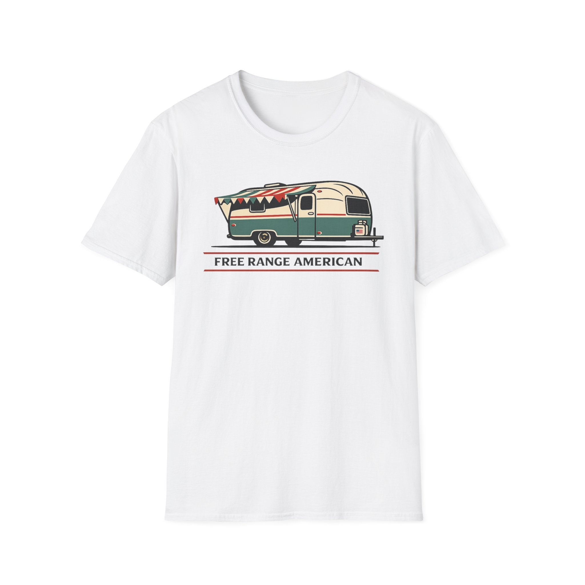 "Free Range American" Retro RV T-Shirt