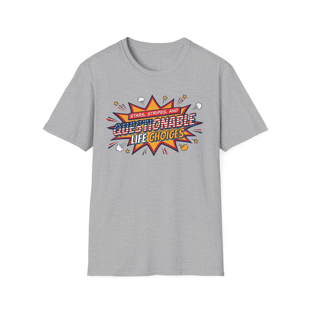 "Questionable Life Choices" Retro Comic T-Shirt