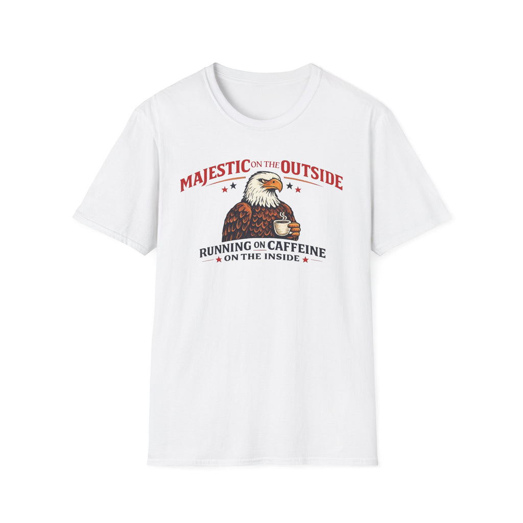 "Running on Caffeine on the Inside" Eagle T-Shirt