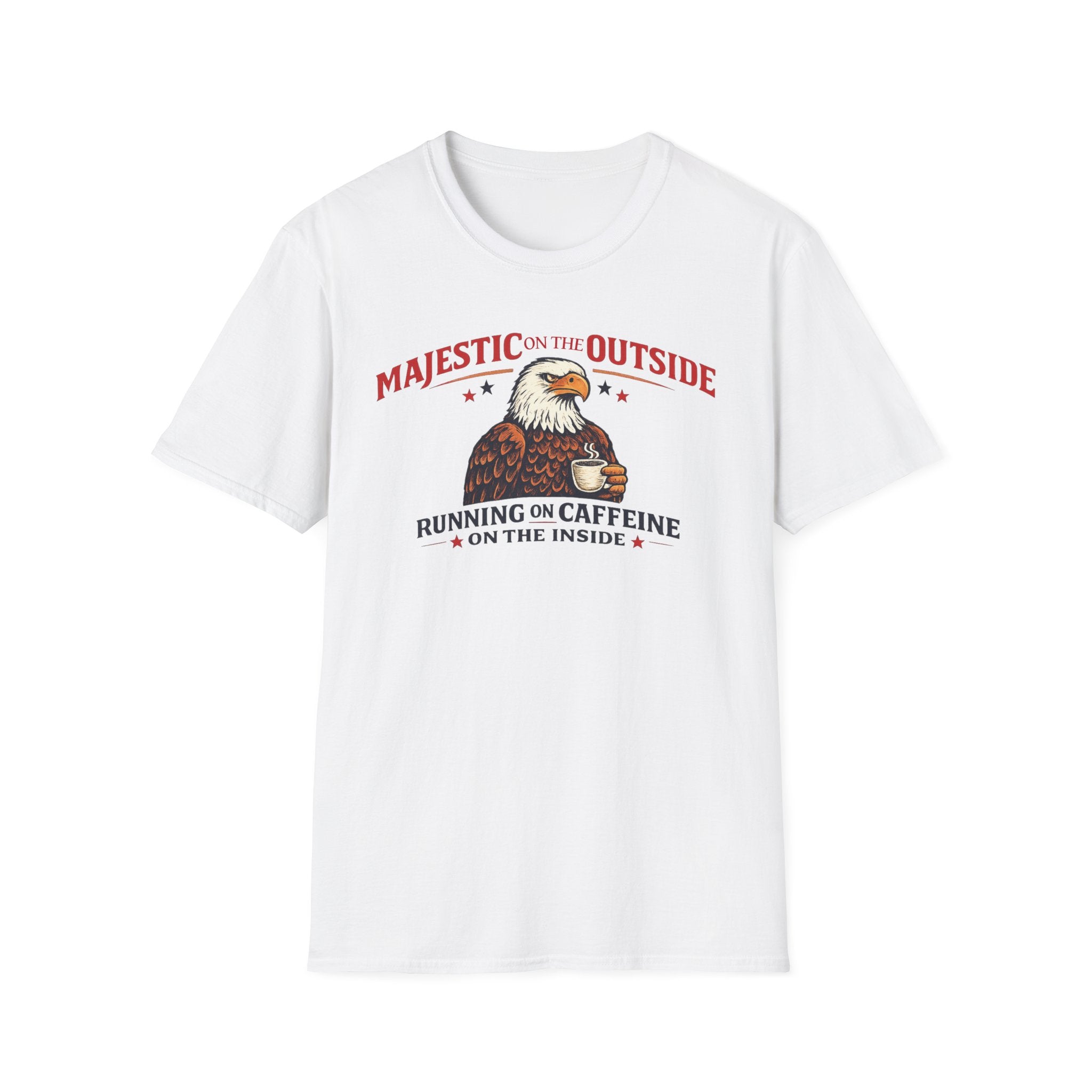"Running on Caffeine on the Inside" Eagle T-Shirt