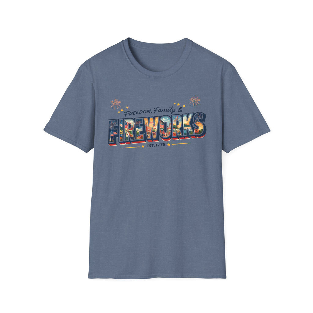 "Freedom, Family & Fireworks" T-Shirt