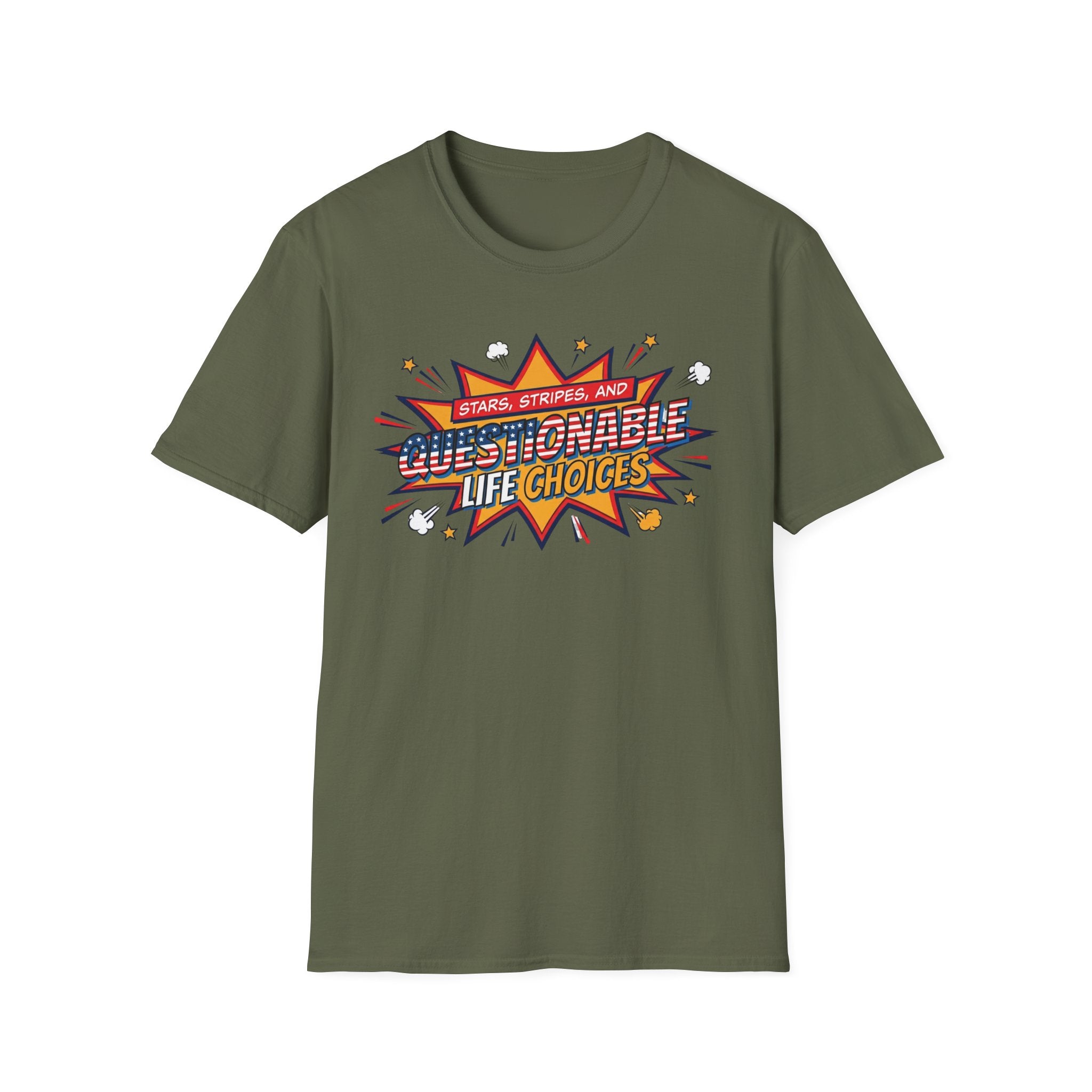 "Questionable Life Choices" Retro Comic T-Shirt