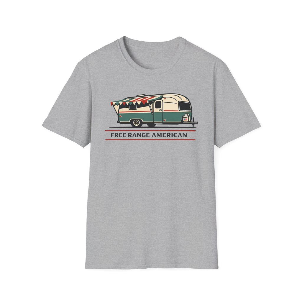 "Free Range American" Retro RV T-Shirt