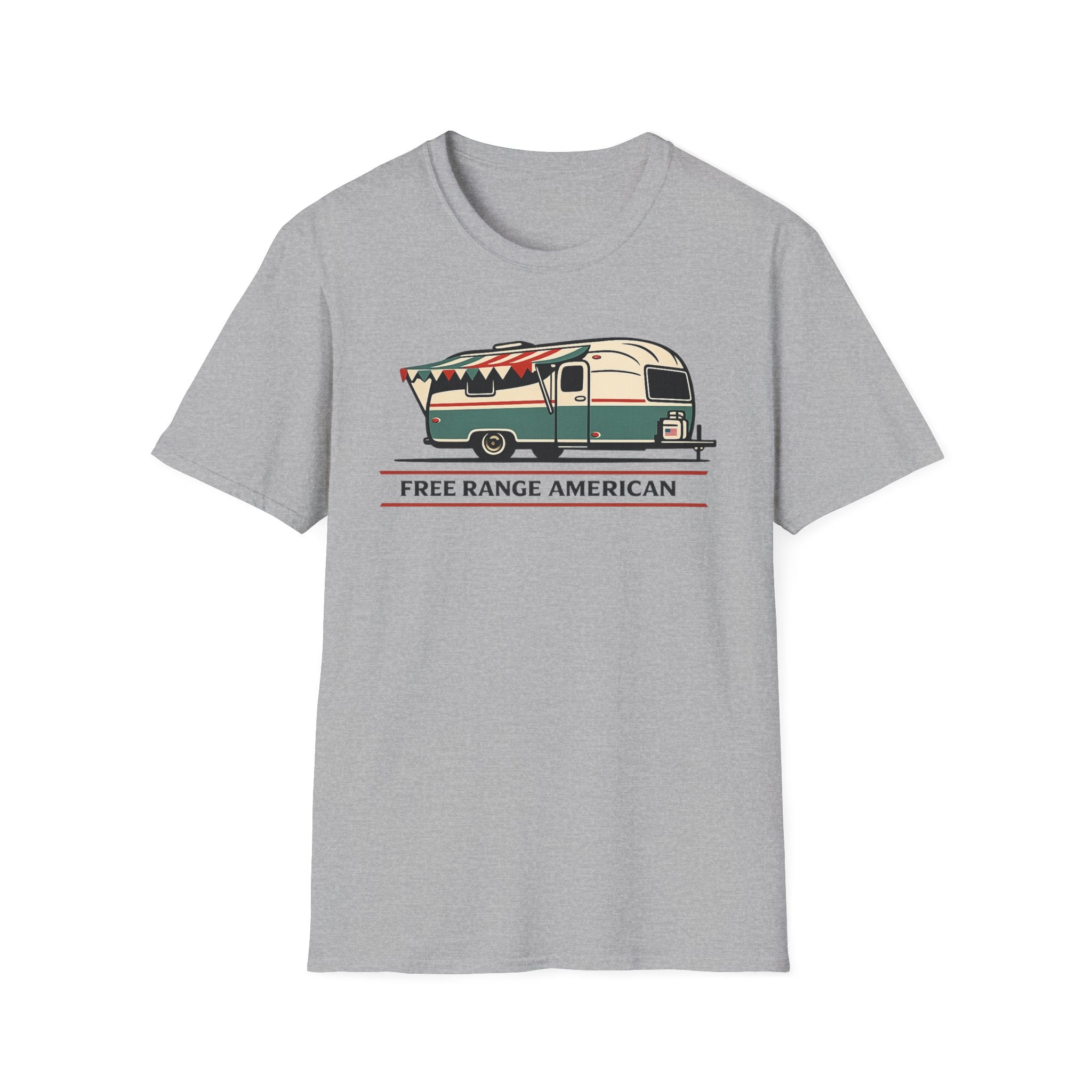 "Free Range American" Retro RV T-Shirt