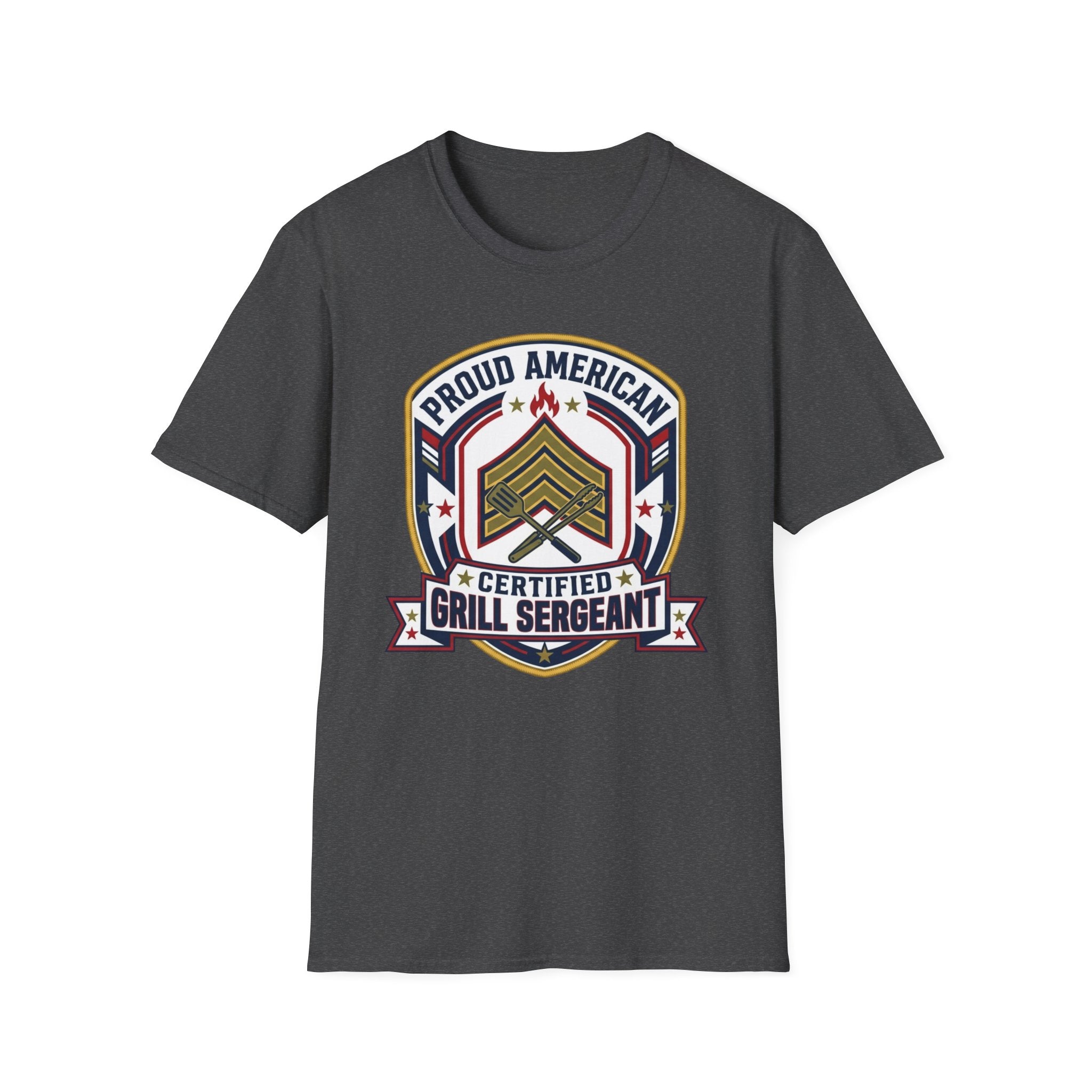 "Proud American Certified Grill Sergeant" T-Shirt
