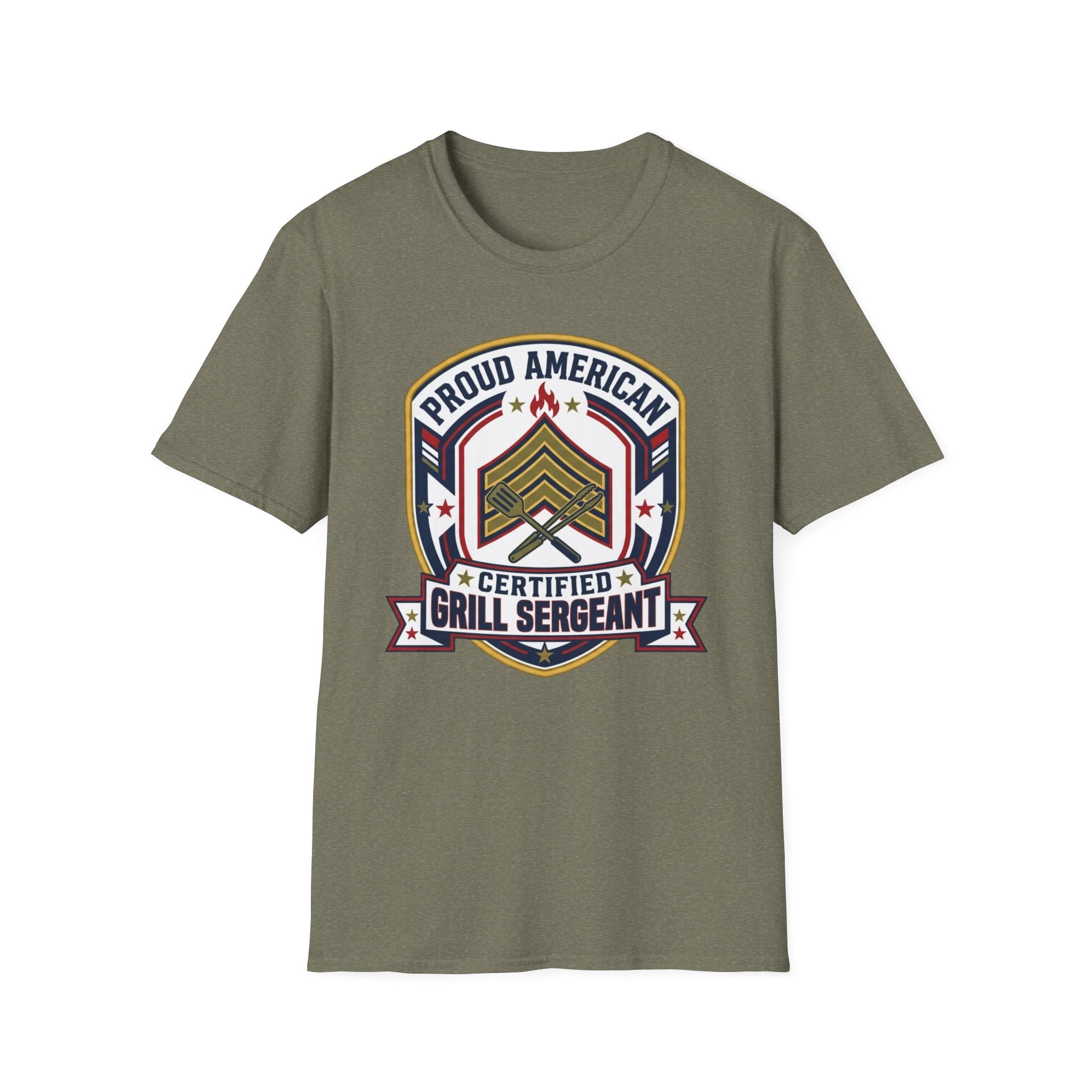 "Proud American Certified Grill Sergeant" T-Shirt