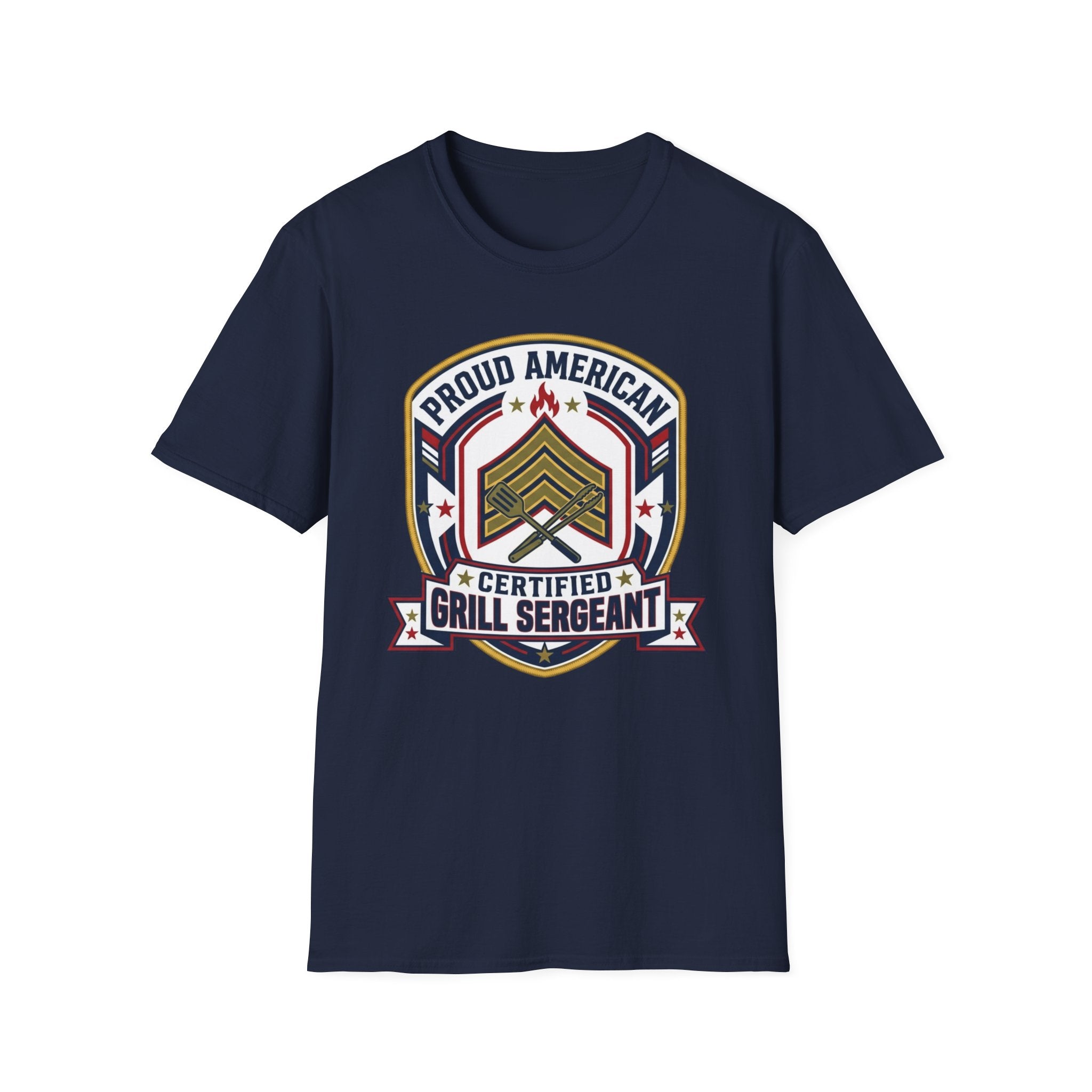 "Proud American Certified Grill Sergeant" T-Shirt