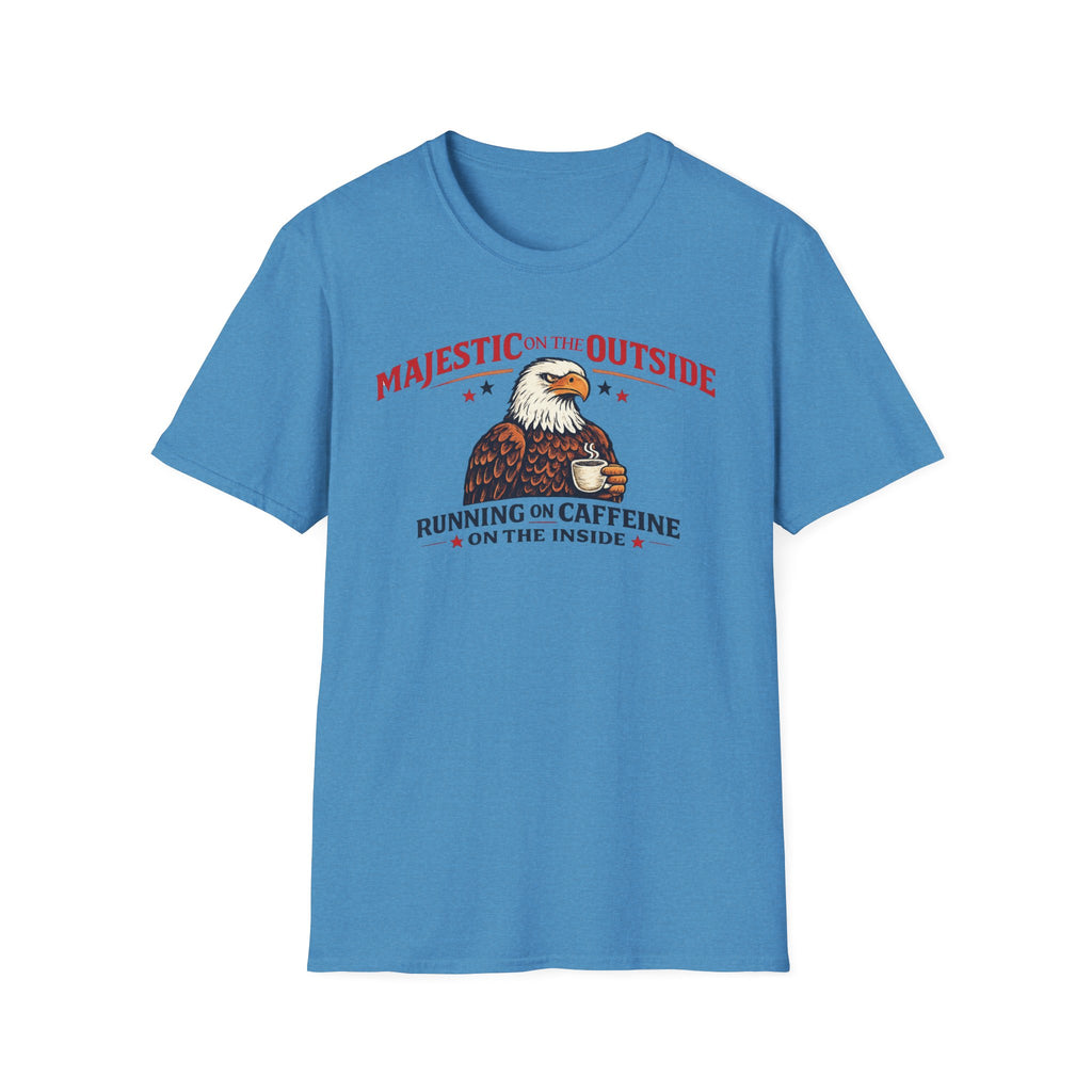 "Running on Caffeine on the Inside" Eagle T-Shirt