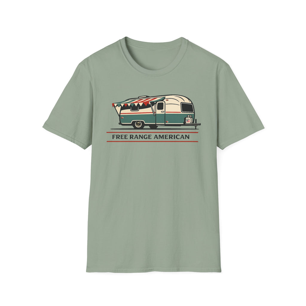 "Free Range American" Retro RV T-Shirt
