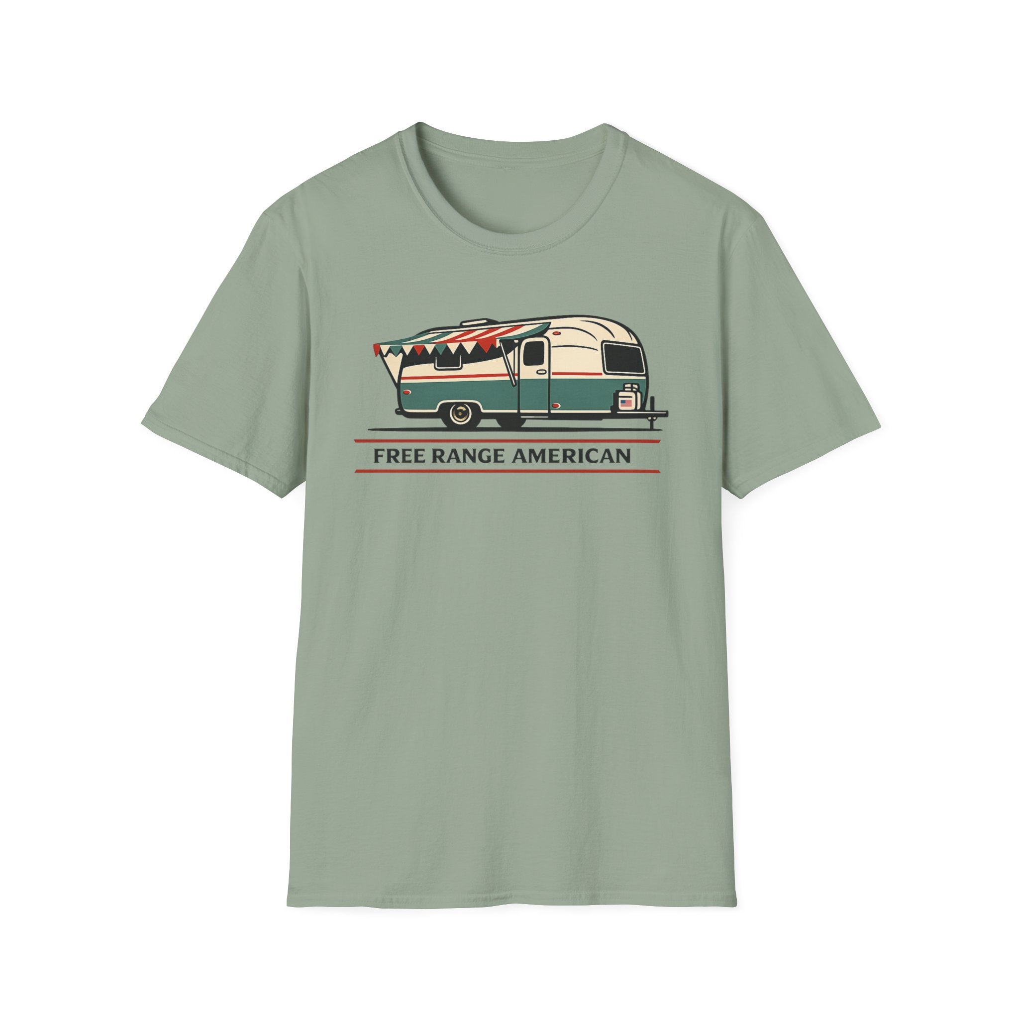 "Free Range American" Retro RV T-Shirt