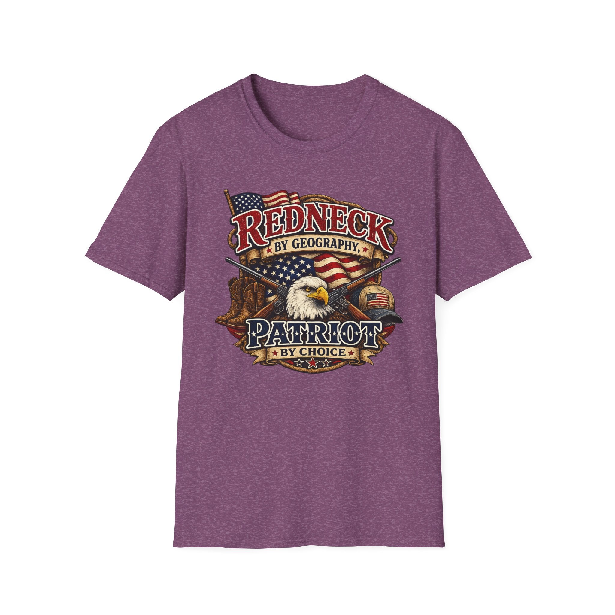 "Redneck by Geography Patriotic By Choice" T-Shirt