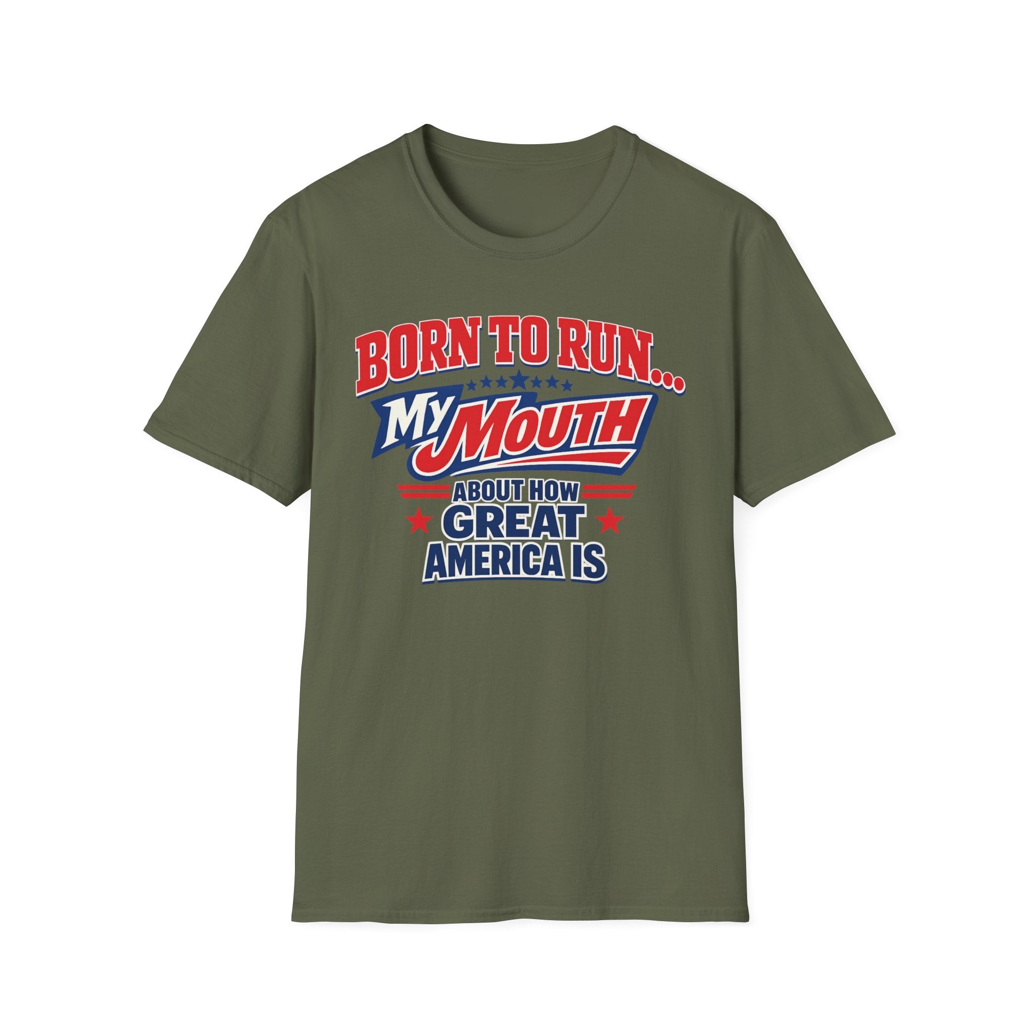 "Born to Run… My Mouth" Patriotic T-Shirt